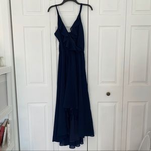 Kut from the Kloth Navy Blue High Low Dress